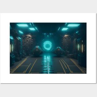 Spaceship futuristic interior Posters and Art